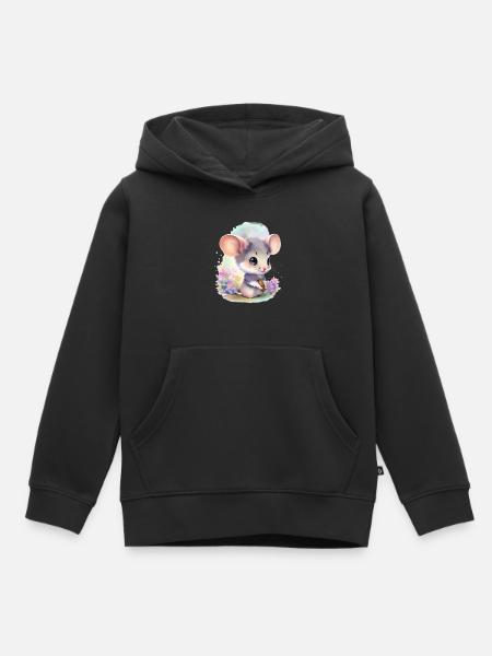 Süße Maus - Kinder Premium Organic Hoodie - Schwarz