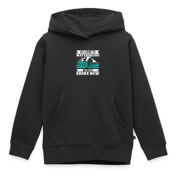 Bienvenue au ski nautique, vous êtes fauché maintenant - Sweat Premium à capuche enfant bio - noir - Devant - AI Model Kid Male (0cm)