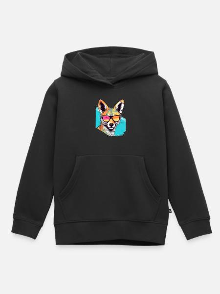 Jacky le chacal - Sweat Premium à capuche enfant bio - noir