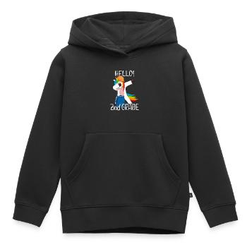 2. Klasse zweitklässler Grundschule Einhorn - Kinder Premium Organic Hoodie - Schwarz - Vorne - AI Model Kid Male (0cm)