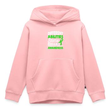 Unterschiedliche Fähigkeiten Gleiche Träume - Kinder Premium Organic Hoodie - Rosa - Vorne - AI Model Kid Female (0cm)