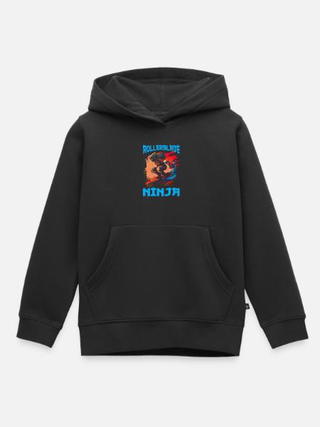 Rollerblade Ninja 6 - Kinder Premium Organic Hoodie - Schwarz