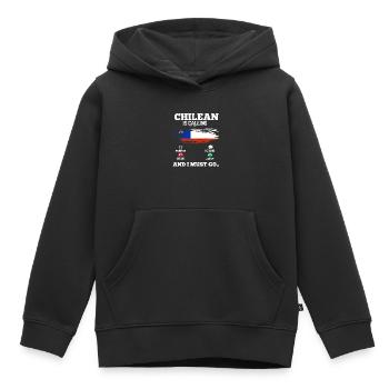 Chili - Sweat Premium à capuche enfant bio - noir - Devant - AI Model Kid Male (0cm)
