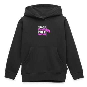 Pole Dance Dancer, Pole Dance, Pole Dancing - Sweat Premium à capuche enfant bio - noir - Devant - AI Model Kid Male (0cm)