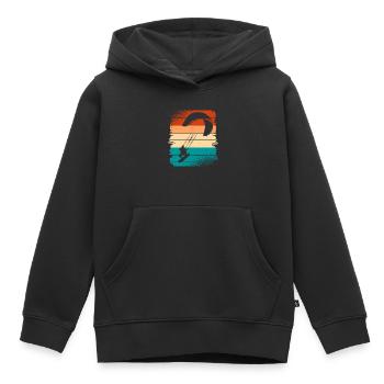 Kitesurfen Kitesurf Kitesurfer Kiteboard - Kinder Premium Organic Hoodie - Schwarz - Vorne - AI Model Kid Male (0cm)
