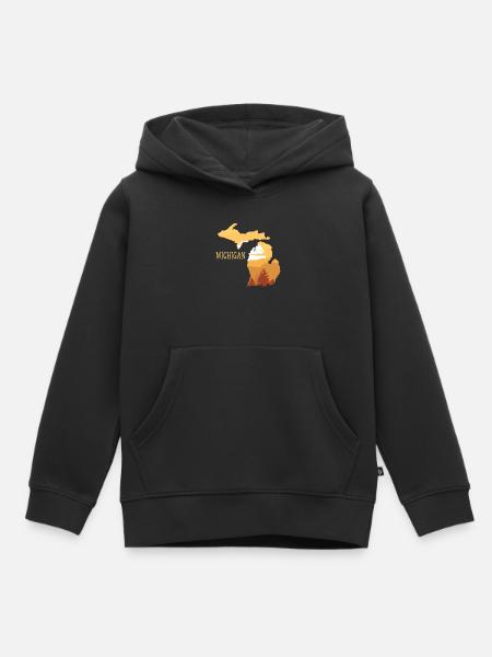 michigan - Kinder Premium Organic Hoodie - Schwarz