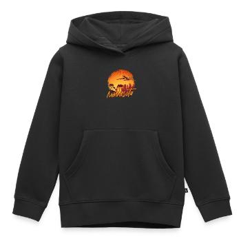 Minnesota - Sweat Premium à capuche enfant bio - noir - Devant - AI Model Kid Male (0cm)