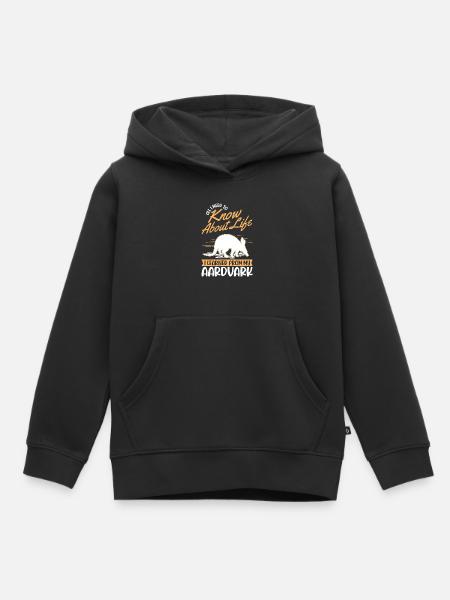 Erdferkel Geschenk Aardvark - Kinder Premium Organic Hoodie - Schwarz