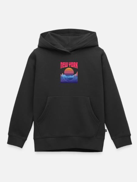 New York - Kinder Premium Organic Hoodie - Schwarz