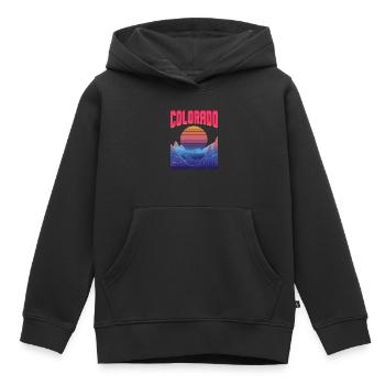 colorado - Kinder Premium Organic Hoodie - Schwarz - Vorne - AI Model Kid Male (0cm)