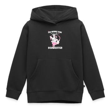Ich Werde Eine Große Schwester 2025 - Kinder Premium Organic Hoodie - Schwarz - Vorne - AI Model Kid Male (0cm)