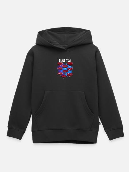 Steak - Kinder Premium Organic Hoodie - Schwarz