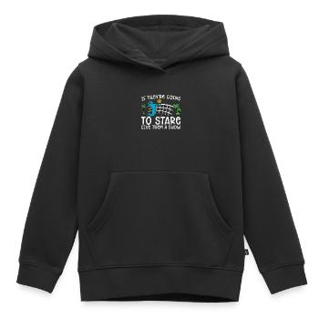 Volleyball de plage s’ils vont au beachball - Sweat Premium à capuche enfant bio - noir - Devant - AI Model Kid Male (0cm)