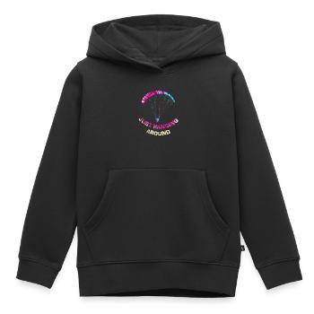 Gleitschirmflieger Ich Hänge hier nur Ab - Kinder Premium Organic Hoodie - Schwarz - Vorne - AI Model Kid Male (0cm)