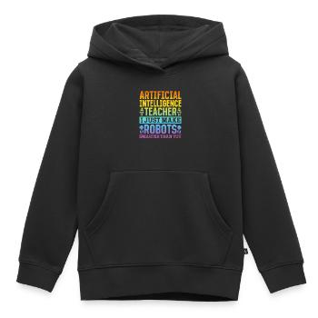 Professeur d’intelligence artificielle Ai - Sweat Premium à capuche enfant bio - noir - Devant - AI Model Kid Male (0cm)