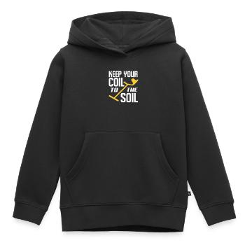 Détecteur de métaux à sondage amusant - Sweat Premium à capuche enfant bio - noir - Devant - AI Model Kid Male (0cm)