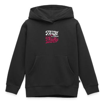 Magasinage d’occasion Gardez les friperies Magasins économes - Sweat Premium à capuche enfant bio - noir - Devant - AI Model Kid Male (0cm)