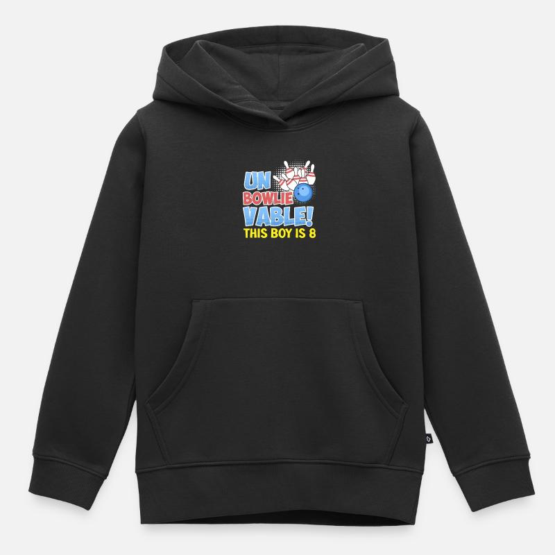 B-Day Kids incroyable! Ce garçon a 8 ans - Sweat Premium à capuche enfant bio - noir