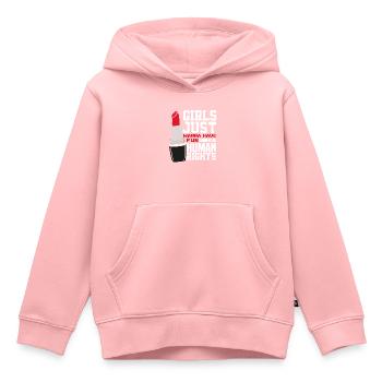 Feminismus Feministin - Kinder Premium Organic Hoodie - Rosa - Vorne - AI Model Kid Female (0cm)