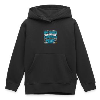 Kit de tournage de stylo - Sweat Premium à capuche enfant bio - noir - Devant - AI Model Kid Male (0cm)