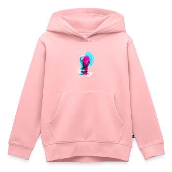 Aphrodite Raver Festival EDM Musique Rave - Sweat Premium à capuche enfant bio - rose - Devant - AI Model Kid Female (0cm)
