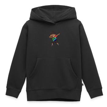 Afrique du Sud - Sweat Premium à capuche enfant bio - noir - Devant - AI Model Kid Male (0cm)