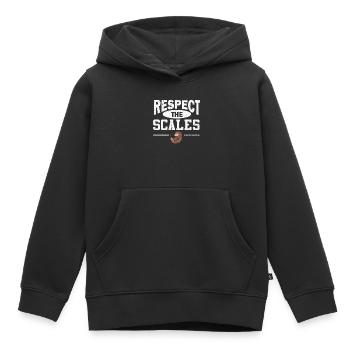 Les amateurs de pangolin respectent les écailles - Sweat Premium à capuche enfant bio - noir - Devant - AI Model Kid Male (0cm)