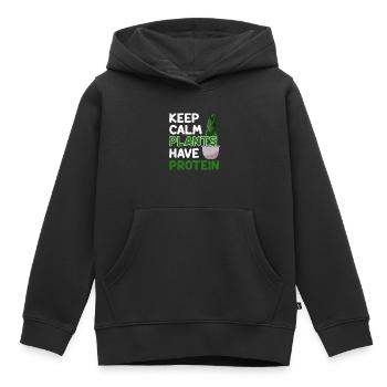 Vegan Veganism - Kids Premium Organic Hoodie - black - Front - AI Model Kid Male (0cm)
