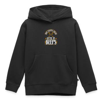Équipe de détecteurs de métaux Chasse au trésor - Sweat Premium à capuche enfant bio - noir - Devant - AI Model Kid Male (0cm)