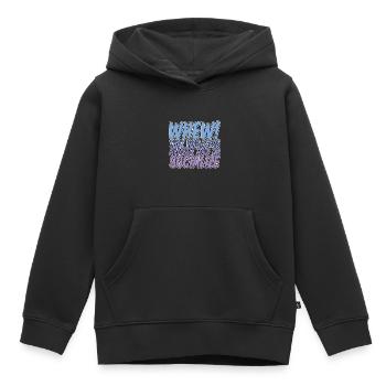 Ouf qui était proche a presque dû socialiser - Sweat Premium à capuche enfant bio - noir - Devant - AI Model Kid Male (0cm)