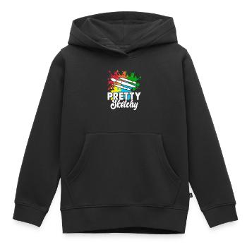 Artiste - Sweat Premium à capuche enfant bio - noir - Devant - AI Model Kid Male (0cm)