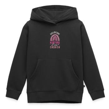Childcare Worker Childcare Nurture Daycare Worker - Kinder Premium Organic Hoodie - Schwarz - Vorne - AI Model Kid Male (0cm)