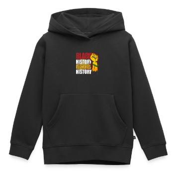Black History Month Black History - Kinder Premium Organic Hoodie - Schwarz - Vorne - AI Model Kid Male (0cm)