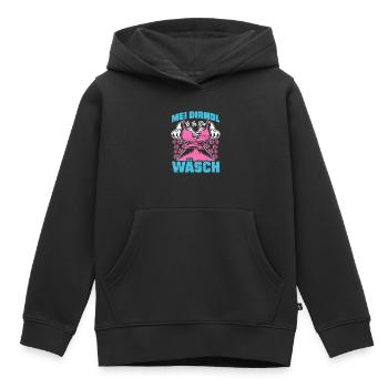 Mein Dirndl is in da Wäsch Bayerisches Dirndl Shir - Kinder Premium Organic Hoodie - Schwarz - Vorne - AI Model Kid Male (0cm)