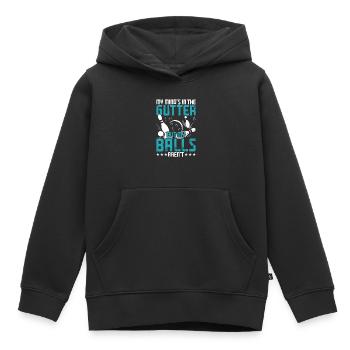 Bowling - Kinder Premium Organic Hoodie - Schwarz - Vorne - AI Model Kid Male (0cm)
