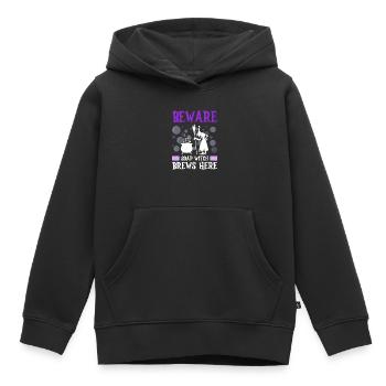 Soap making Halloween soap boiler saying - Kids Premium Organic Hoodie - black - Front - AI Model Kid Male (0cm)