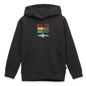 Disc-jockey - Sweat Premium à capuche enfant bio - noir - Devant - AI Model Kid Male (0cm)