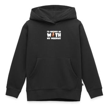 I'd Rather Be With My Meerkat - Kinder Premium Organic Hoodie - Schwarz - Vorne - AI Model Kid Male (0cm)
