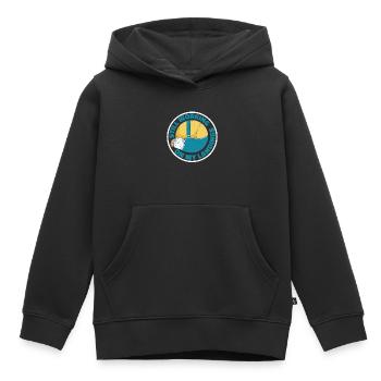 Toujours en train de travailler sur mes atterrissages 6 - Sweat Premium à capuche enfant bio - noir - Devant - AI Model Kid Male (0cm)