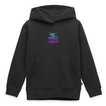 Baton Twirling - Kids Premium Organic Hoodie - black - Front - AI Model Kid Male (0cm)