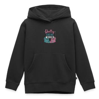 Social Service Pretty Social Worker Socialist Aide - Sweat Premium à capuche enfant bio - noir - Devant - AI Model Kid Male (0cm)