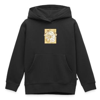 Kitsune Japan Anime Kawaii Vanilla Milk - Kids Premium Organic Hoodie - black - Front - AI Model Kid Male (0cm)