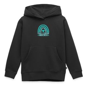 Wir Tragen Blaugrün Für Den Regenbogen Des - Kinder Premium Organic Hoodie - Schwarz - Vorne - AI Model Kid Male (0cm)