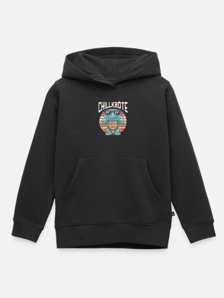 Tortues détendues Crapaud froid - Sweat Premium à capuche enfant bio - noir