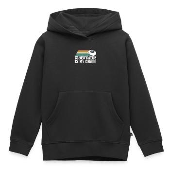savon fabrication savon savonnière savonnerie savon chaudière - Sweat Premium à capuche enfant bio - noir - Devant - AI Model Kid Male (0cm)