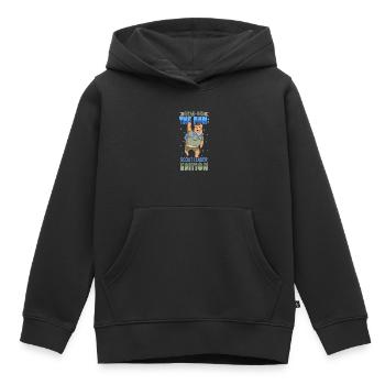 Ours - Instructeur scout - Sweat Premium à capuche enfant bio - noir - Devant - AI Model Kid Male (0cm)