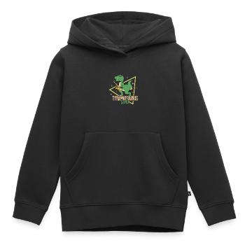 Tyrannosaurus Sax - TREX on saxophone - Kids Premium Organic Hoodie - black - Front - AI Model Kid Male (0cm)