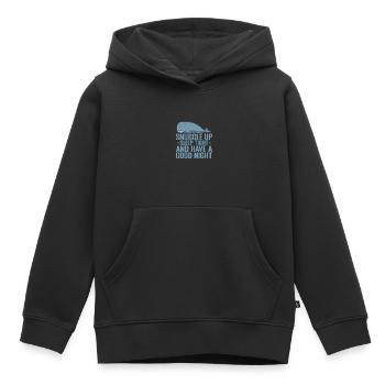 Snuggle up, sleep tight, and have a good Night - Kids Premium Organic Hoodie - black - Front - AI Model Kid Male (0cm)