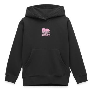 Snoozing with a Side of Cuteness Pajamas - Kids Premium Organic Hoodie - black - Front - AI Model Kid Male (0cm)