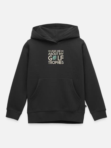 Golf Golfer - Kinder Premium Organic Hoodie - Schwarz